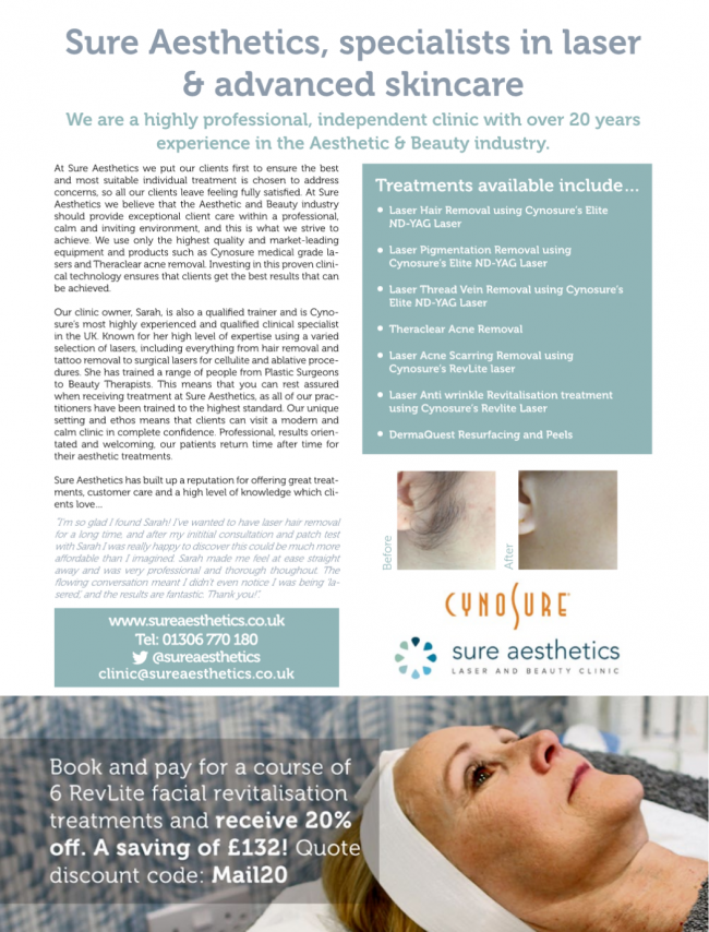 Sure Aesthetics covered in Daily Mail