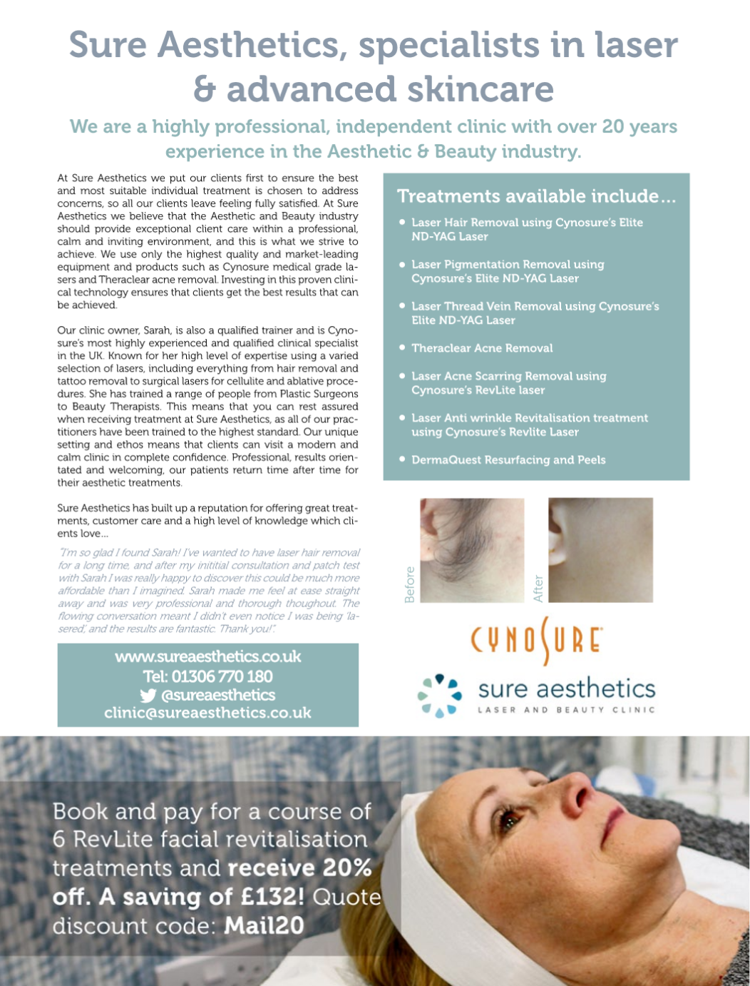 Sure Aesthetics covered in Daily Mail